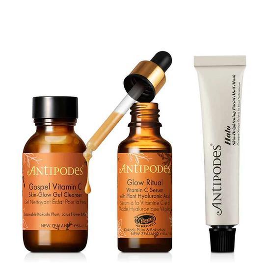 Antipodes Glow Healthy Gift Set Serum + Cleanser + Mud Mask