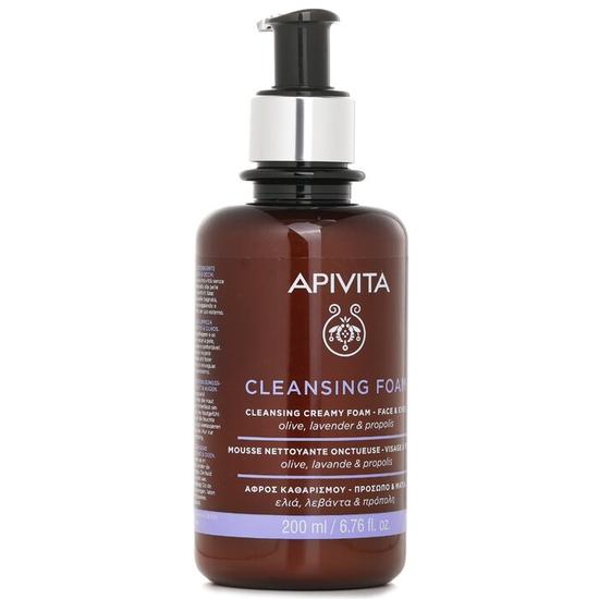 APIVITA Cleansing Foam With Olive & Lavender For Face & Eyes 200ml