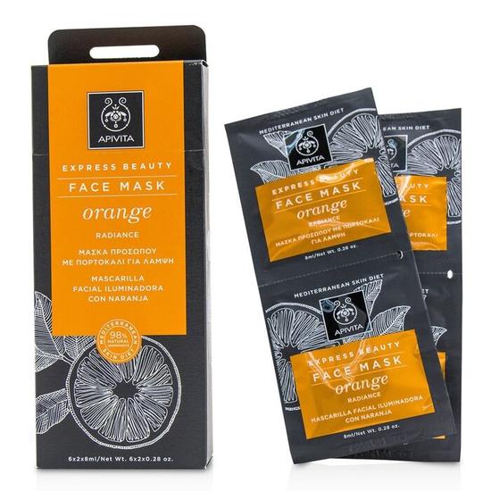 APIVITA Express Beauty Face Mask With Orange Radiance 6 x (2 x 8ml)