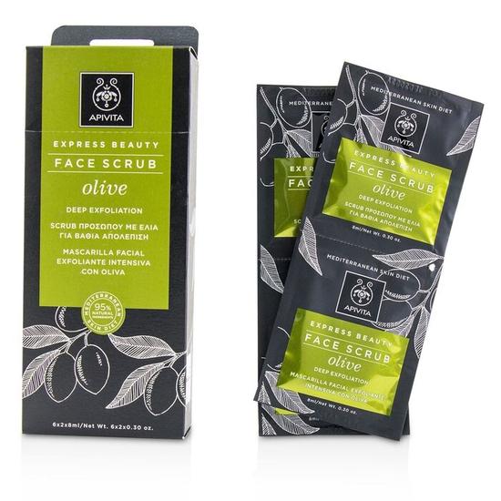 APIVITA Express Beauty Face Scrub With Olive Deep Exfoliation 6 x (2 x 8ml)