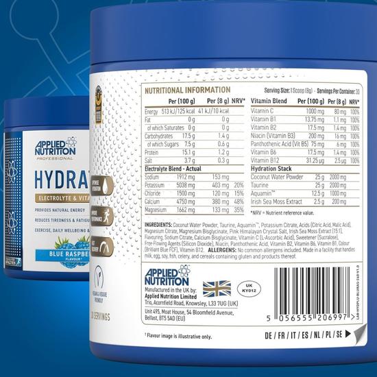 Applied Nutrition Hydration+ Lemon & Lime Powder 240g