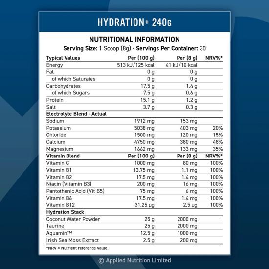 Applied Nutrition Hydration+ Tropical Vibes Powder 240g
