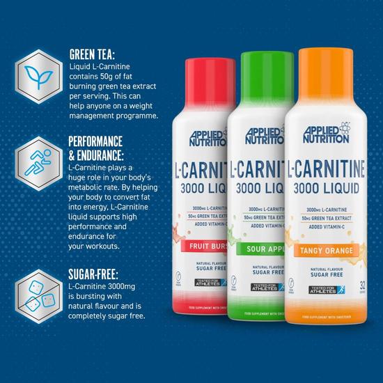 Applied Nutrition L-Carnitine Liquid 3000 Fruit Burst 480ml