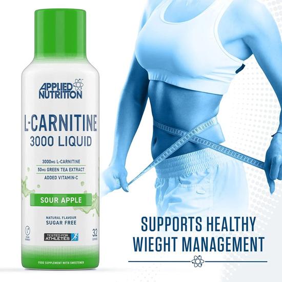 Applied Nutrition L-Carnitine Liquid 3000 Sour Apple 480ml