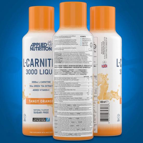 Applied Nutrition L-Carnitine Liquid 3000 Tangy Orange 480ml