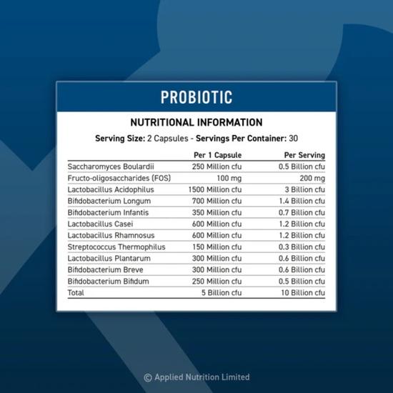 Applied Nutrition Probiotic Capsules 60 Capsules