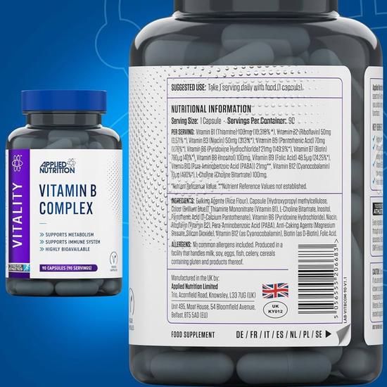 Applied Nutrition Vitamin-B Complex Tablets 90 Tablets