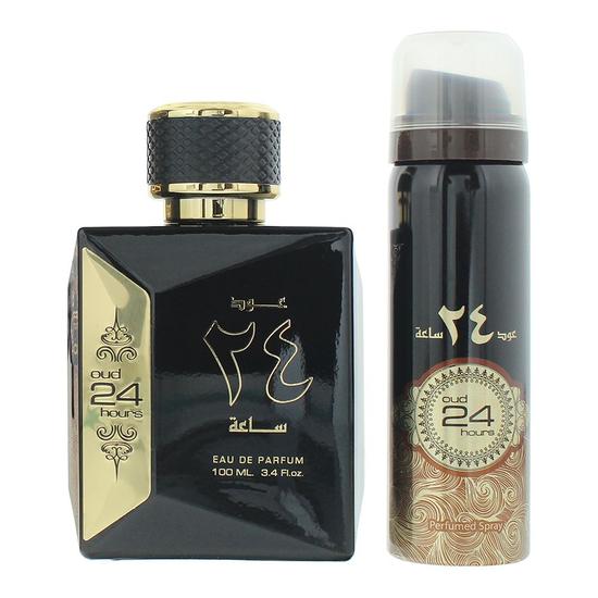 Ard Al Zaafaran Oud 24 Hours Eau De Parfum 100ml + Deodorant Spray 50ml Gift Set 100ml