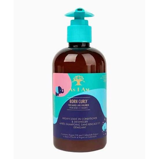 As I Am Born Curly Argan Leave-In Conditioner & Detangler 8oz