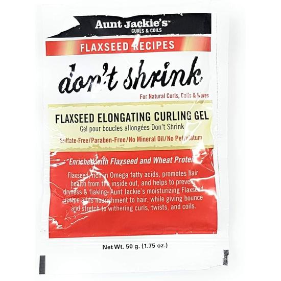 Aunt Jackie's Don't Shrink Flaxseed Elongating Curling Gel 50 g Sachet