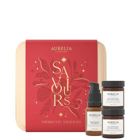 Aurelia London Probiotic Saviours Set 30ml Cell Revitalise Day Moisturiser, 30ml Cell Revitalise Night Moisturiser, 15ml Brightening Eye Serum