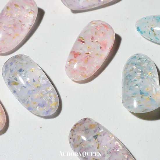 Aurora Queen Glitter Gel Polish Blossom 8 Colours AQ.193 - A Trumpet Creeper