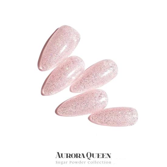 Aurora Queen Glitter Gel Polish Sugar Powder 8 Colours AQ.201 - Be Blush