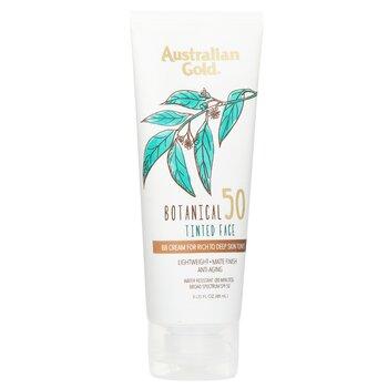 Australian Gold Botanical Sunscreen SPF 50 Tinted Face BB Cream Rich To Deep 89ml