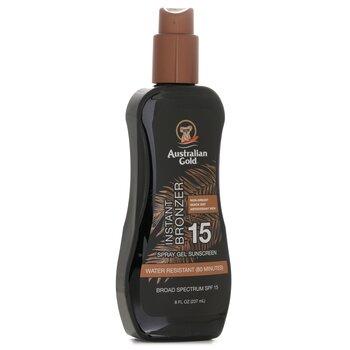 Australian Gold Spray Gel Sunscreen SPF 15 With Instant Bronzer 237ml