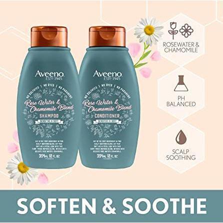 Aveeno Scalp Soothing Hair Care Gentle Moisture Rosewater & Chamomile Conditioner 354ml