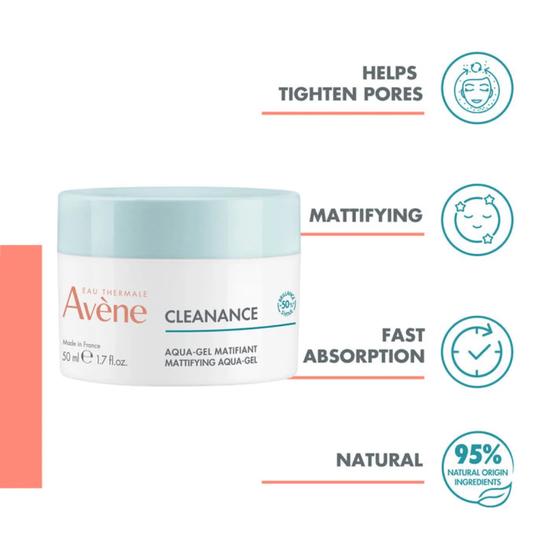 Avène Cleanance Mattifying Aqua Gel For Oily Skin 50ml