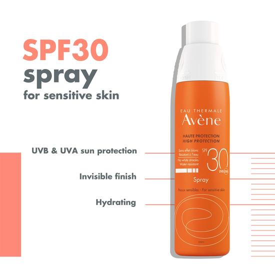 Avène High Protection Spray SPF 30 Sun Cream For Sensitive Skin 200ml