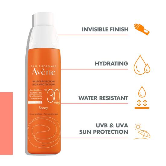 Avène High Protection Spray SPF 30 Sun Cream For Sensitive Skin 200ml