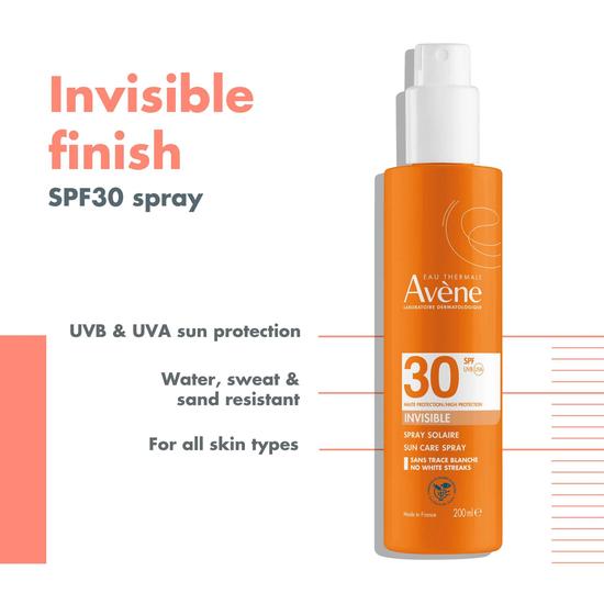 Avène High Protection Spray SPF 30 Sun Cream For Sensitive Skin 200ml