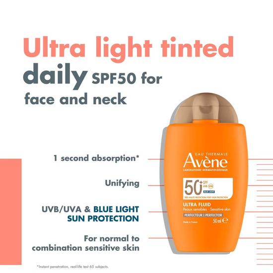 Avène Sun Ultra Fluid Tinted Perfector SPF 50 50ml