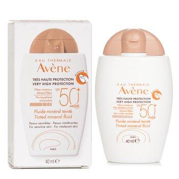 Avène Very High Protection Tinted Mineral Fluid SPF 50+ For Sensitive & Intolerant Skin 40ml