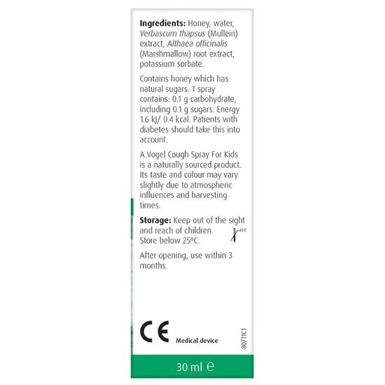 A.Vogel Cough Spray For Kids 30ml