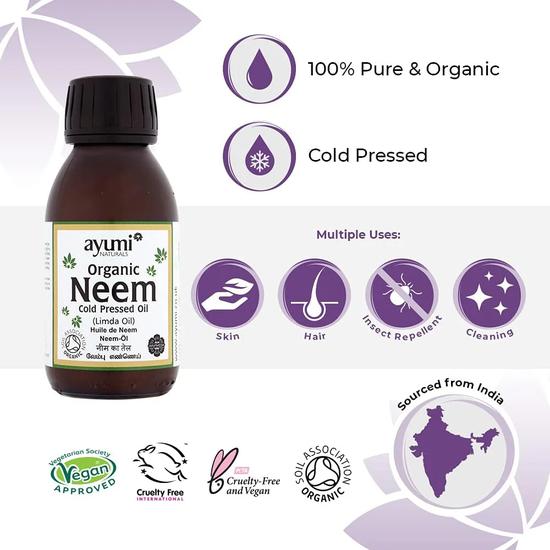 Ayumi Organic Neem Cold Pressed Oil 100ml