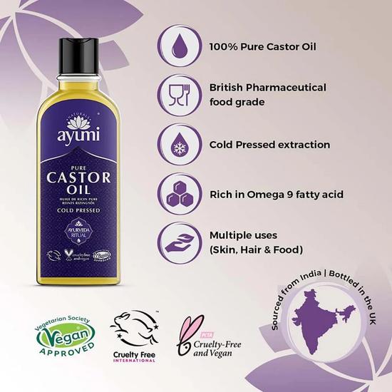 Ayumi Pure Castor Oil Cold Pressed 150ml