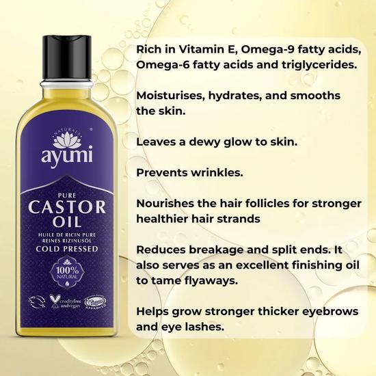 Ayumi Pure Castor Oil Cold Pressed 150ml