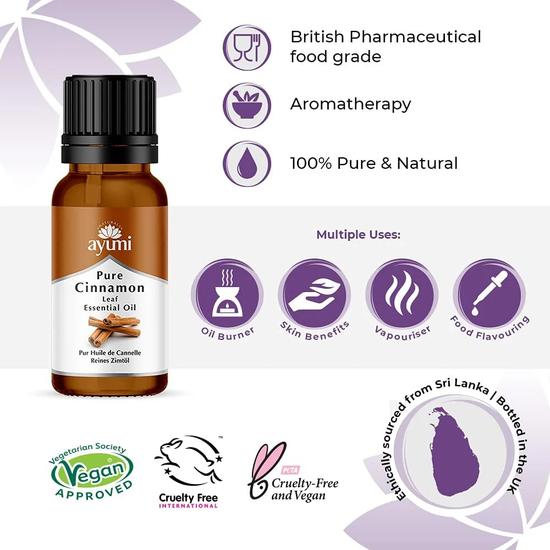Ayumi Pure Cinnamon Leaf Essential Oil 15ml