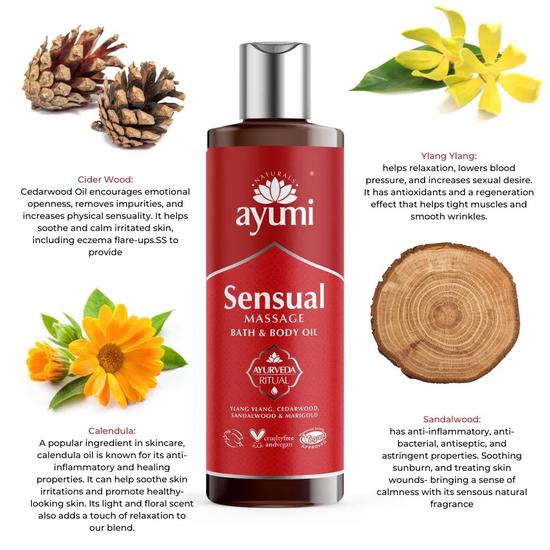 Ayumi Sensual Massage Bath & Body Oil 250ml