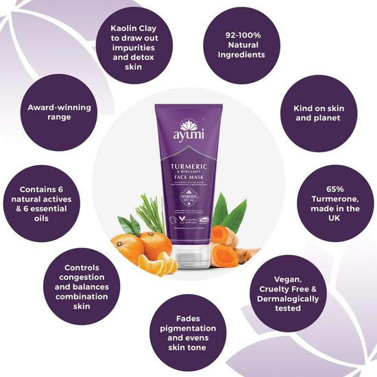 Ayumi Turmeric & Bergamot Face Mask 100ml