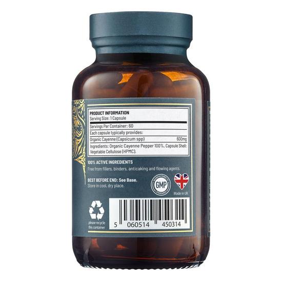 Ayurvediq Wellness Organic Cayenne Capsules 60 Capsules