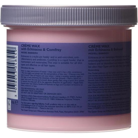 BaByliss Satin Smooth Creme Wax With Echinacea & Comfrey 425 g