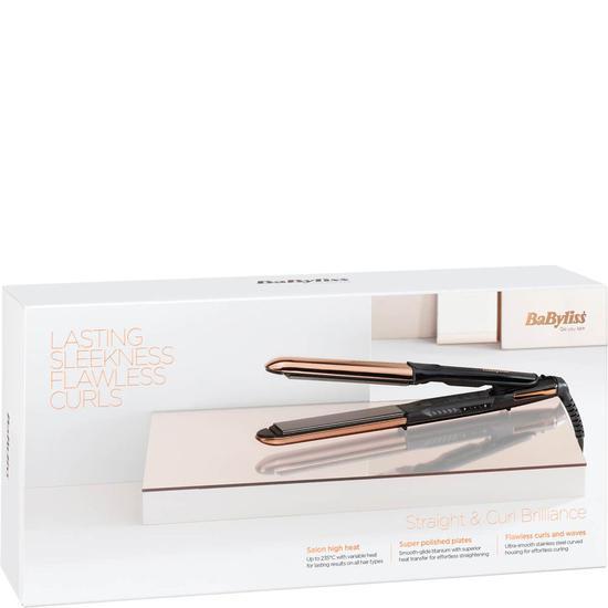 BaByliss Straight & Curl Brilliance Rose Gold Hair Straightener