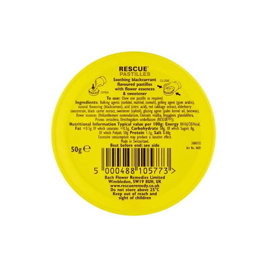 Bach Rescue Pastilles Blackcurrant 50g