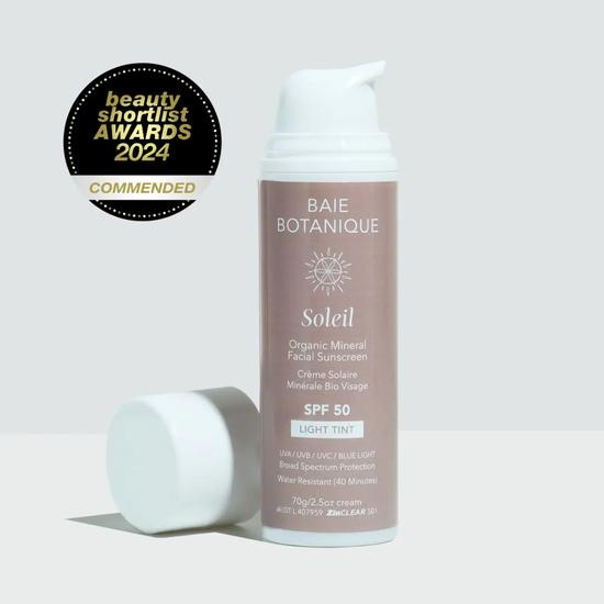 Baie Botanique Organic Mineral Facial Sunscreen SPF 50 Light Tint / 70g