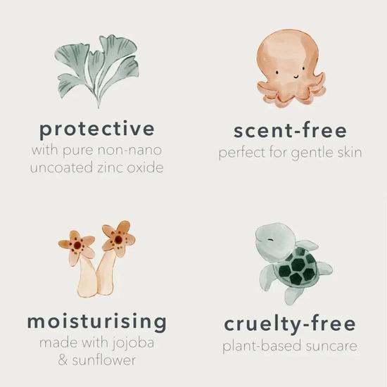 Baie Botanique Organic Mineral Sunscreen Baby & Children SPF 50 100g