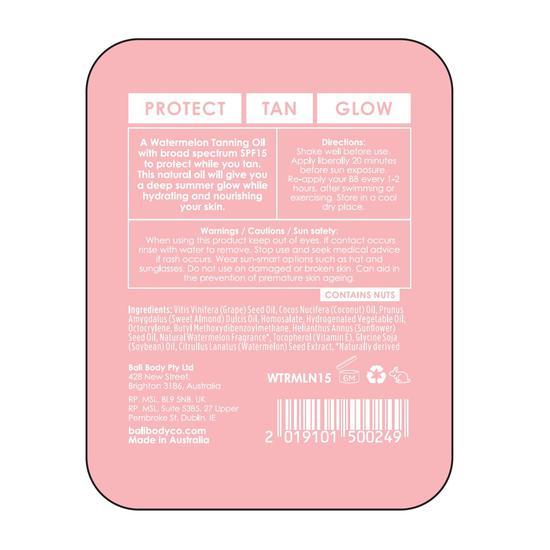 Bali Body Watermelon Tanning Oil SPF 15 100ml