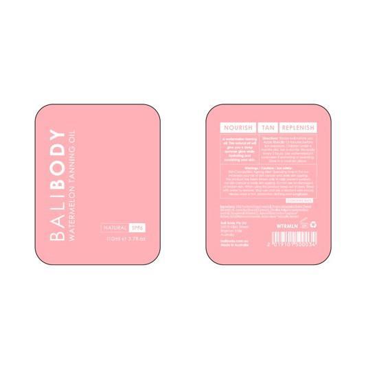 Bali Body Watermelon Tanning Oil SPF 6 A Watermelon Sun Tanning Oil with SPF6