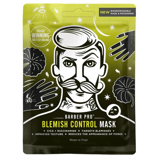 BARBER PRO BLEMISH CONTROL Face Sheet Mask 100% Biodegradable Pack of 4