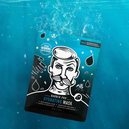 BARBER PRO HYDRATING Face Sheet Mask 100% Biodegradable Single Mask