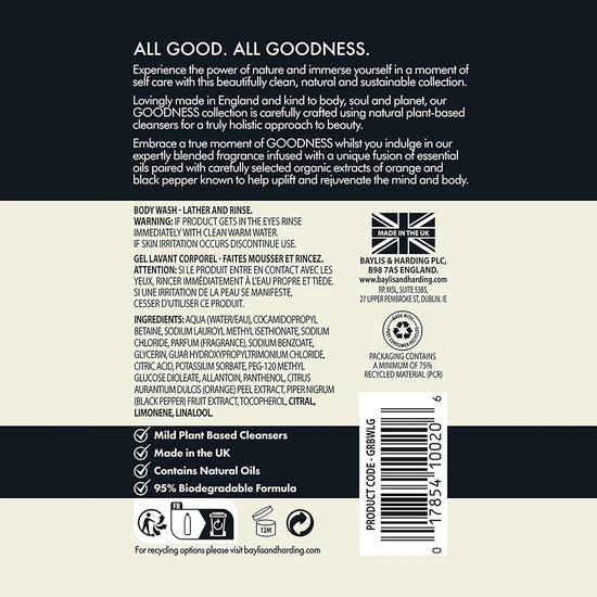 Baylis & Harding Goodness Lemongrass & Ginger Body Wash 500ml