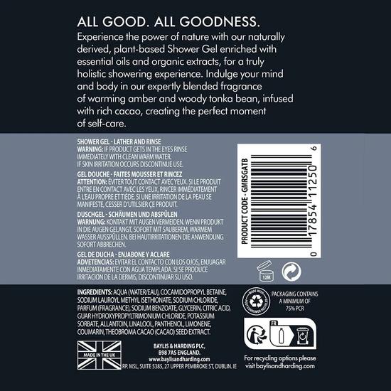 Baylis & Harding Goodness Men's Amber & Tonka Bean Shower Gel 500ml