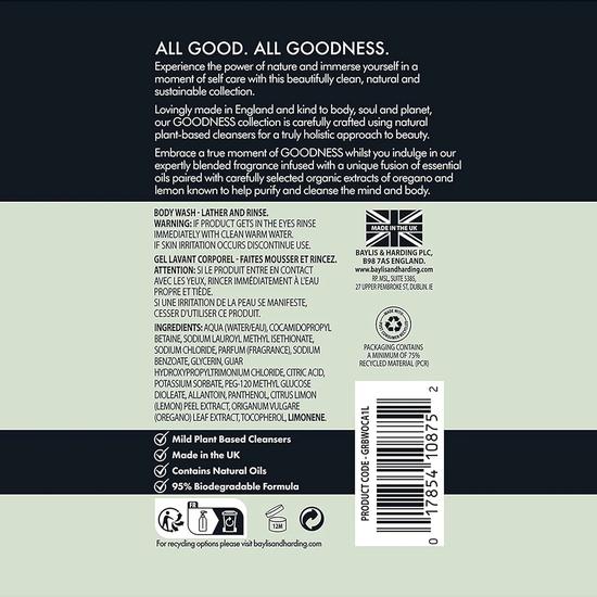 Baylis & Harding Goodness Oud Cedar & Amber Natural Body Wash 1000ml