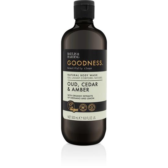 Baylis & Harding Goodness Oud Cedar & Amber Natural Body Wash 500ml
