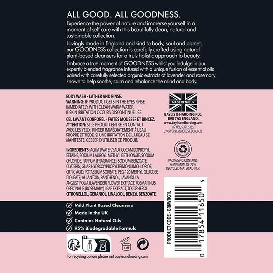 Baylis & Harding Goodness Rose & Geranium Natural Body Wash 1L
