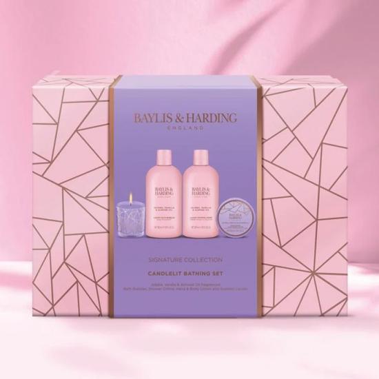 Baylis & Harding Jojoba, Vanilla & Almond Oil Luxury Candlelit Bathing Gift Set