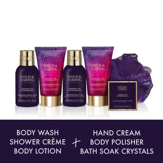 Baylis & Harding Midnight Fig & Pomegranate Luxury Pamper Present Gift Set